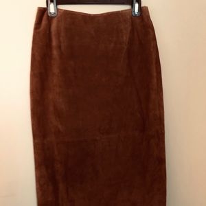 Suede pencil skirt 33 inches long